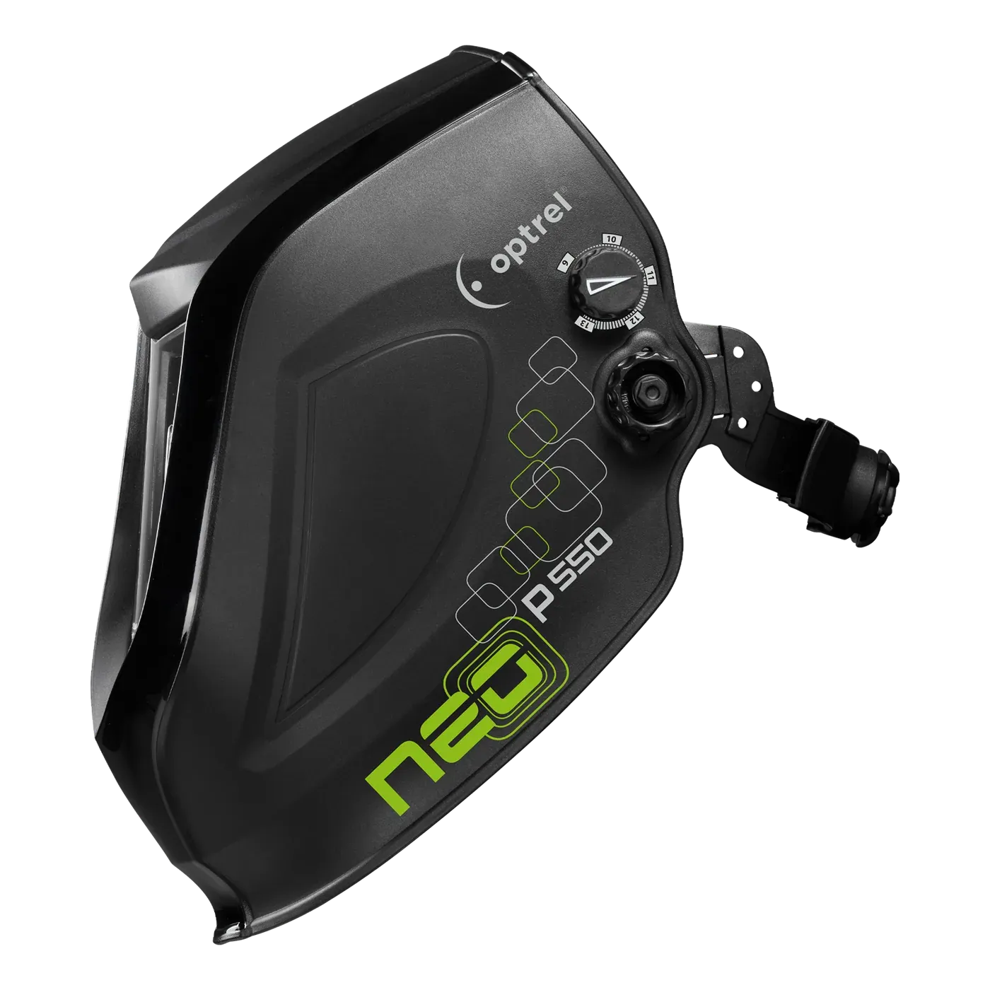 Helmet shell neo p550, black — without ADF, with headband and front cover lens