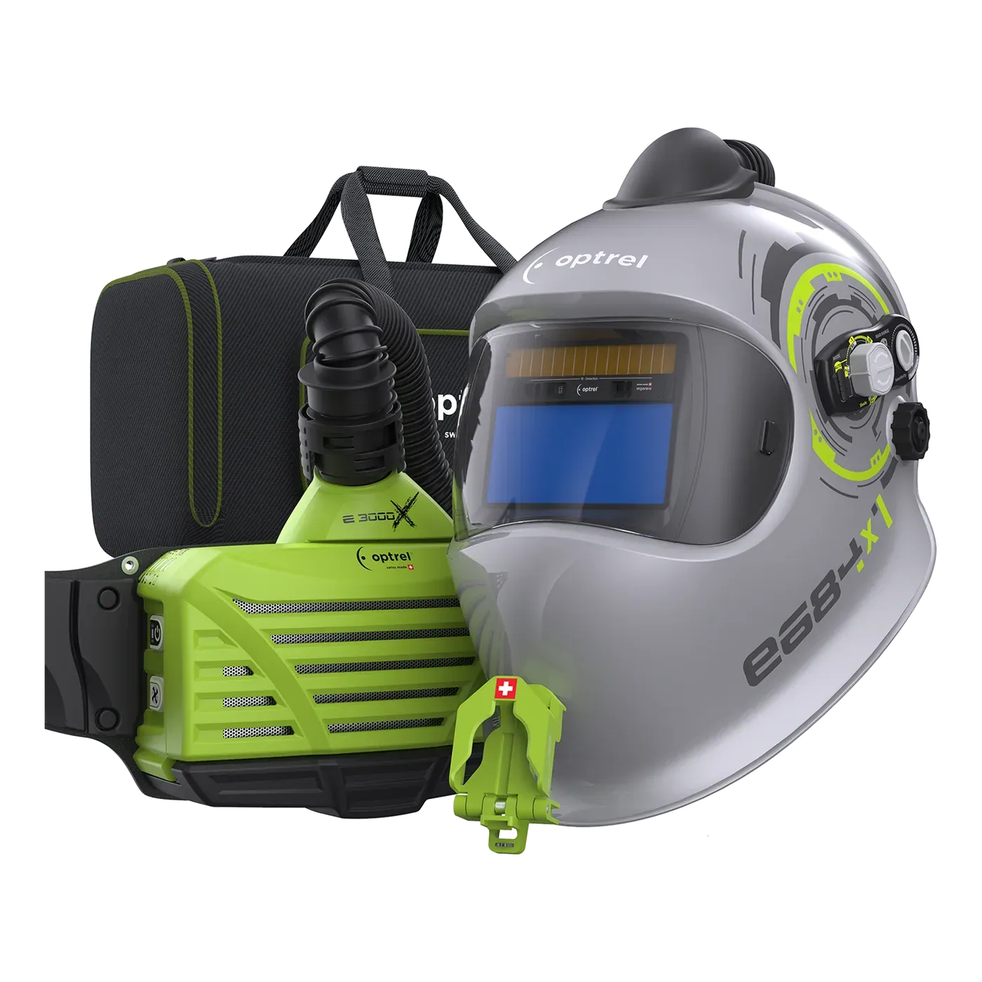 Ready-to-Weld package e684 PAPR + e3000X — PAPR welding helmet with blower unit