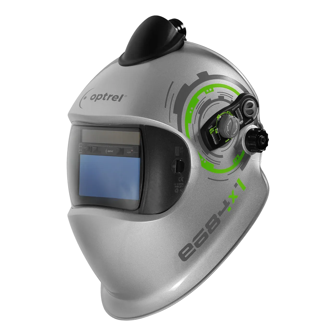 e684 PAPR — auto-darkening PAPR welding helmet with air supply