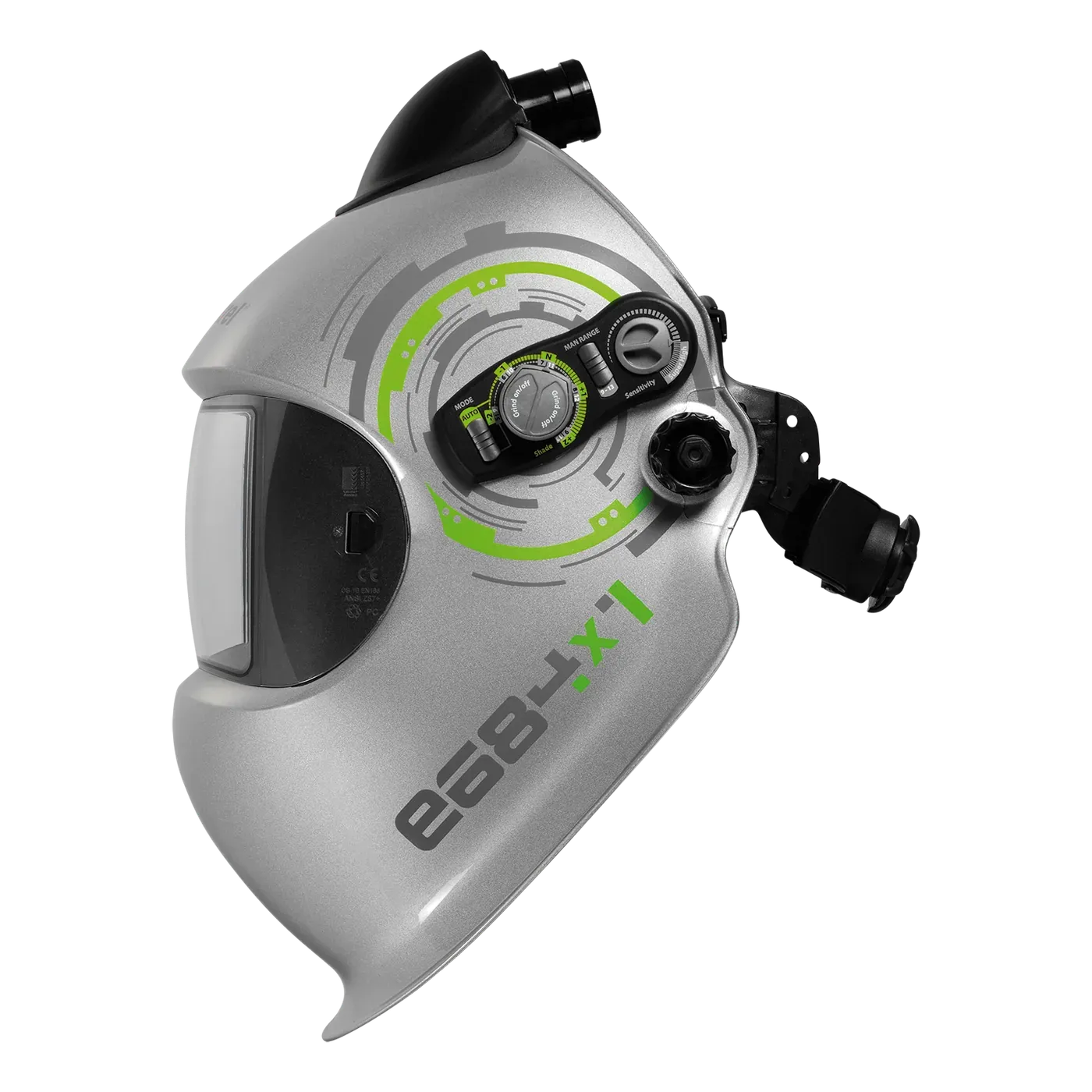 e684 PAPR helmet shell, silver (without auto-darkening filter)