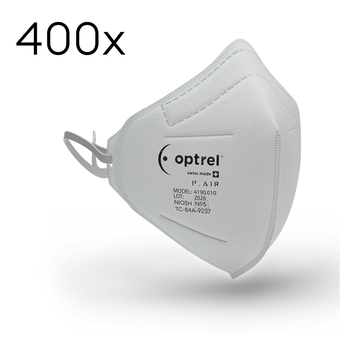 P.AIR — N95 respirator mask (NIOSH approval TC-84A-9237), pack of 400