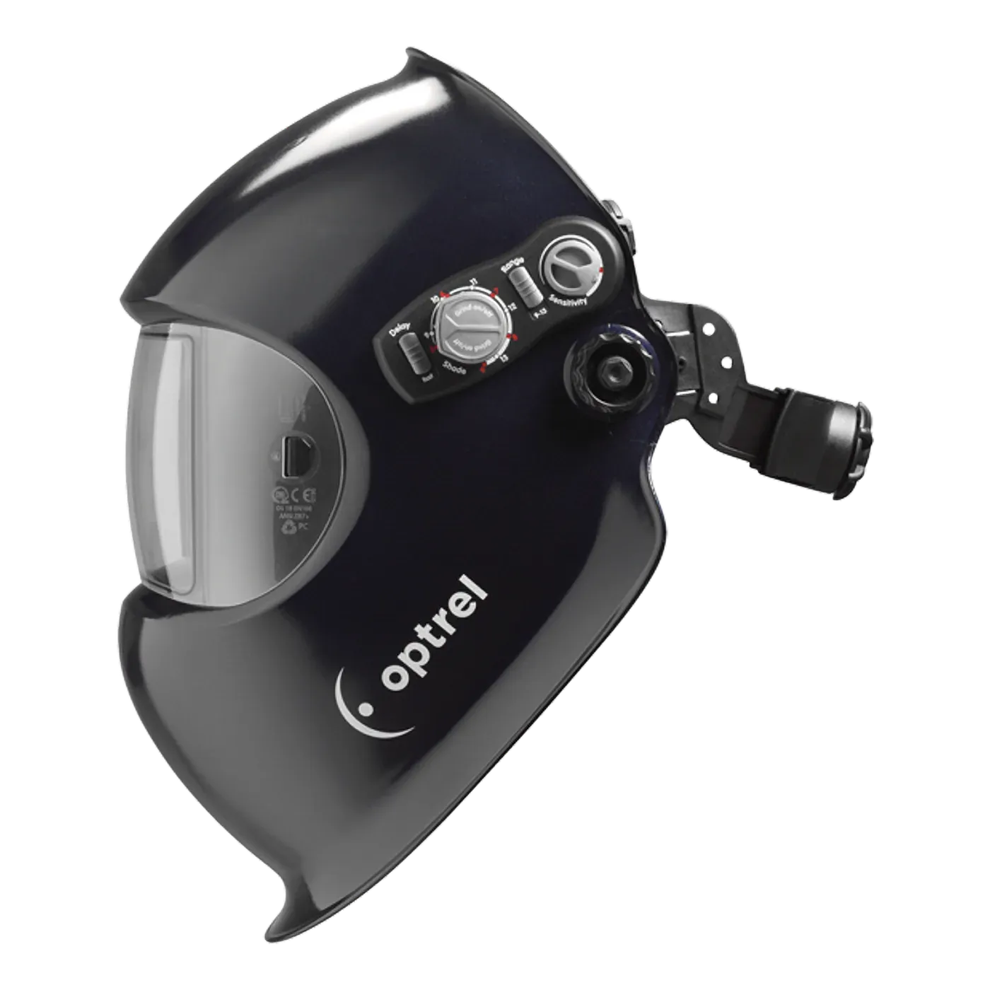 Helmet shell for e684 and vegaview2.5, black — without ADF, with headband and front cover lens