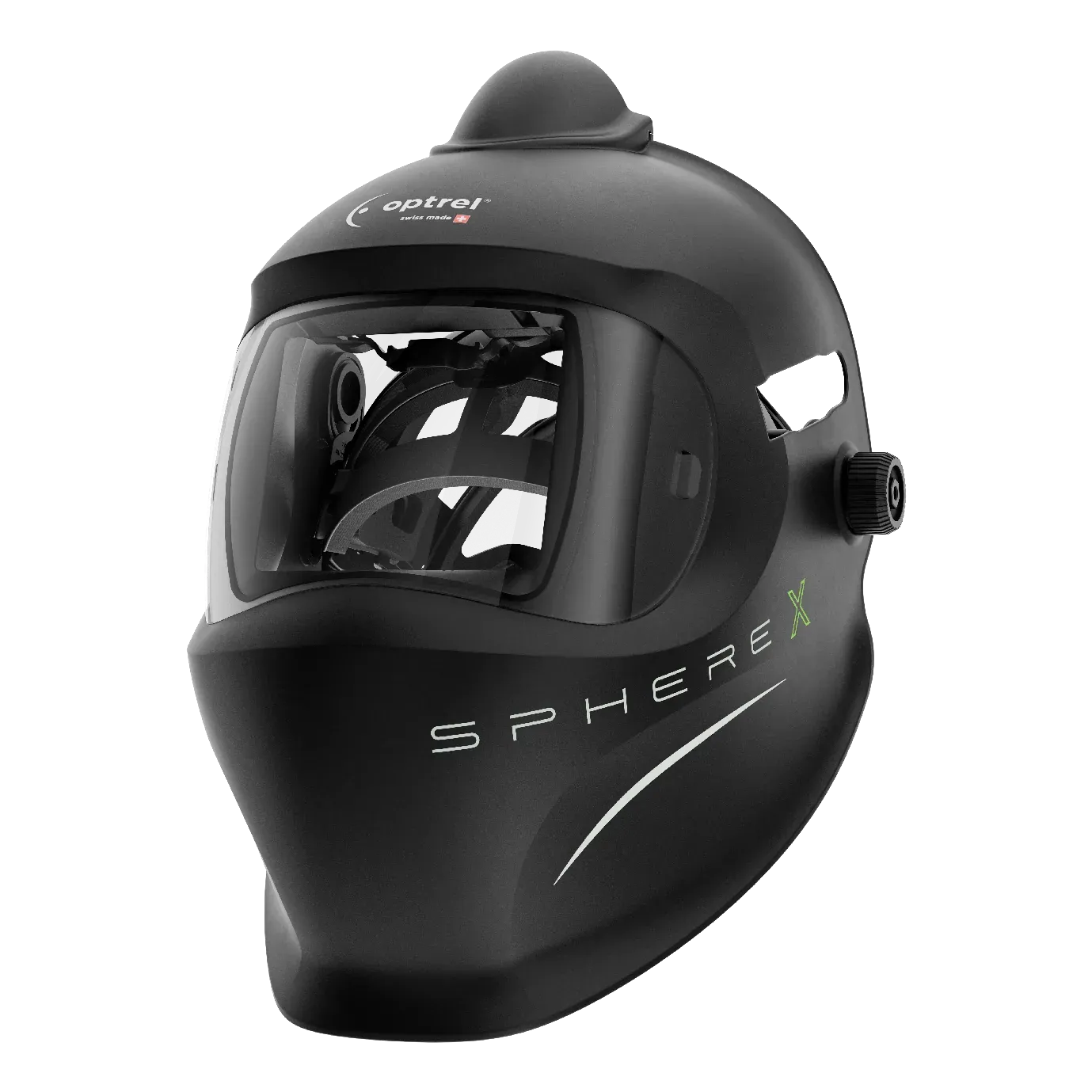 sphereX PAPR helmet shell with IsoFit® X headgear, black (without auto-darkening filter)