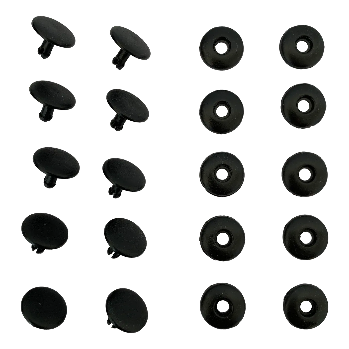 Repair kit for face seal of panoramaxx and sphere PAPR helmets: 10 rivets, 10 clamping discs
