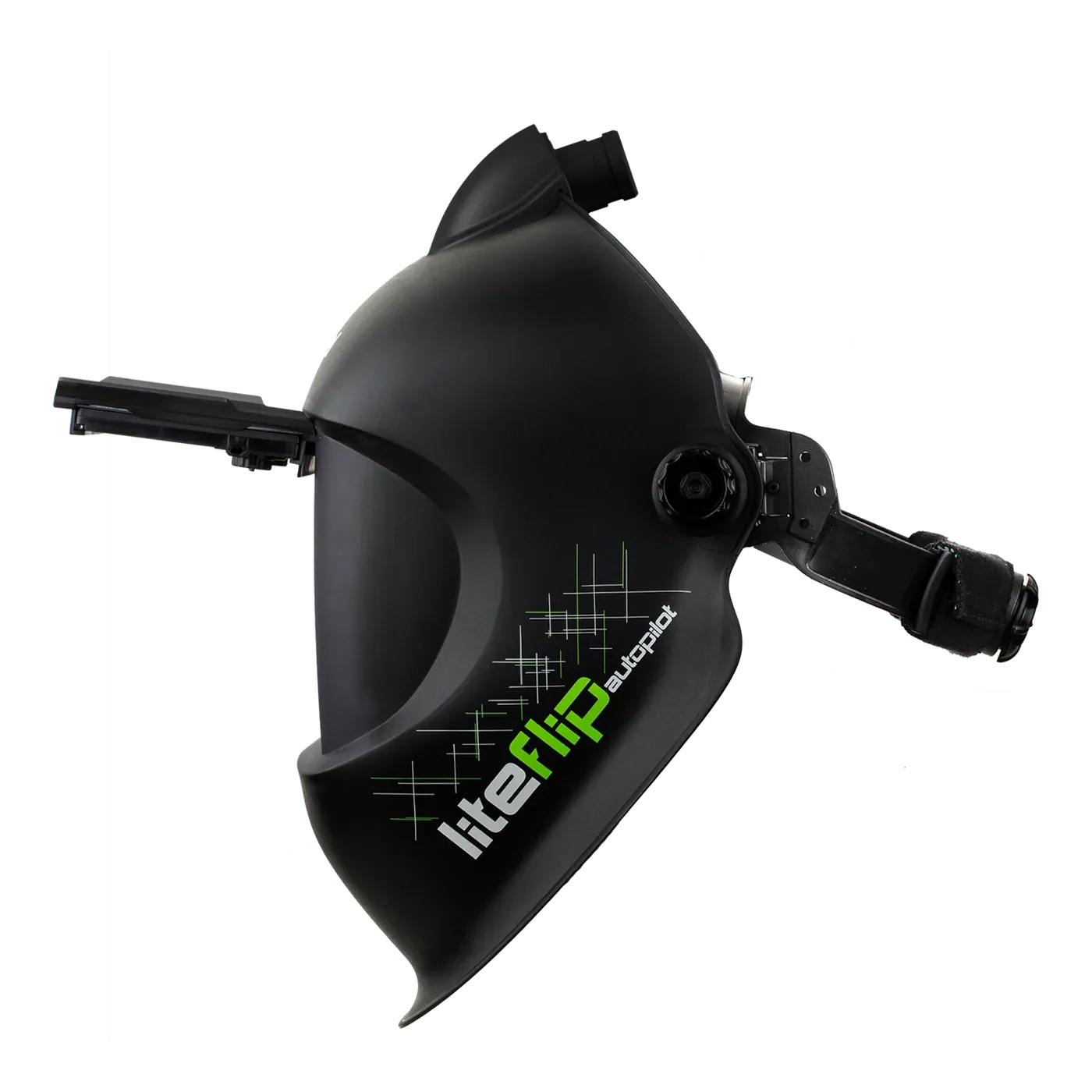 liteflip PAPR helmet shell, black (without auto-darkening filter) — for liteflip autopilot and passive
