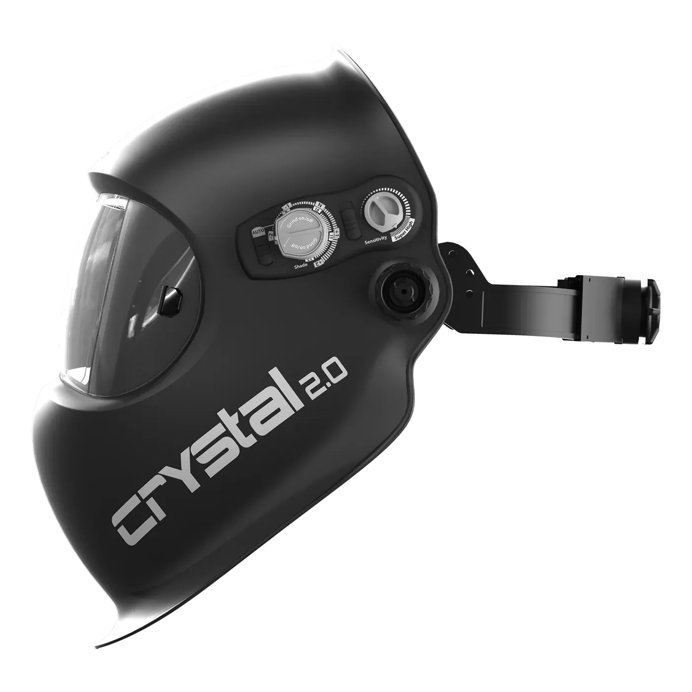 Helmet shell crystal2.0, black — without ADF, with headband and front cover lens