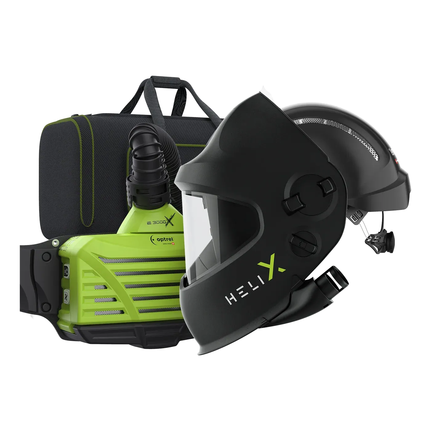 Ready-to-Weld package helix pure air 2.5 + e3000X — PAPR welding and grinding helmet