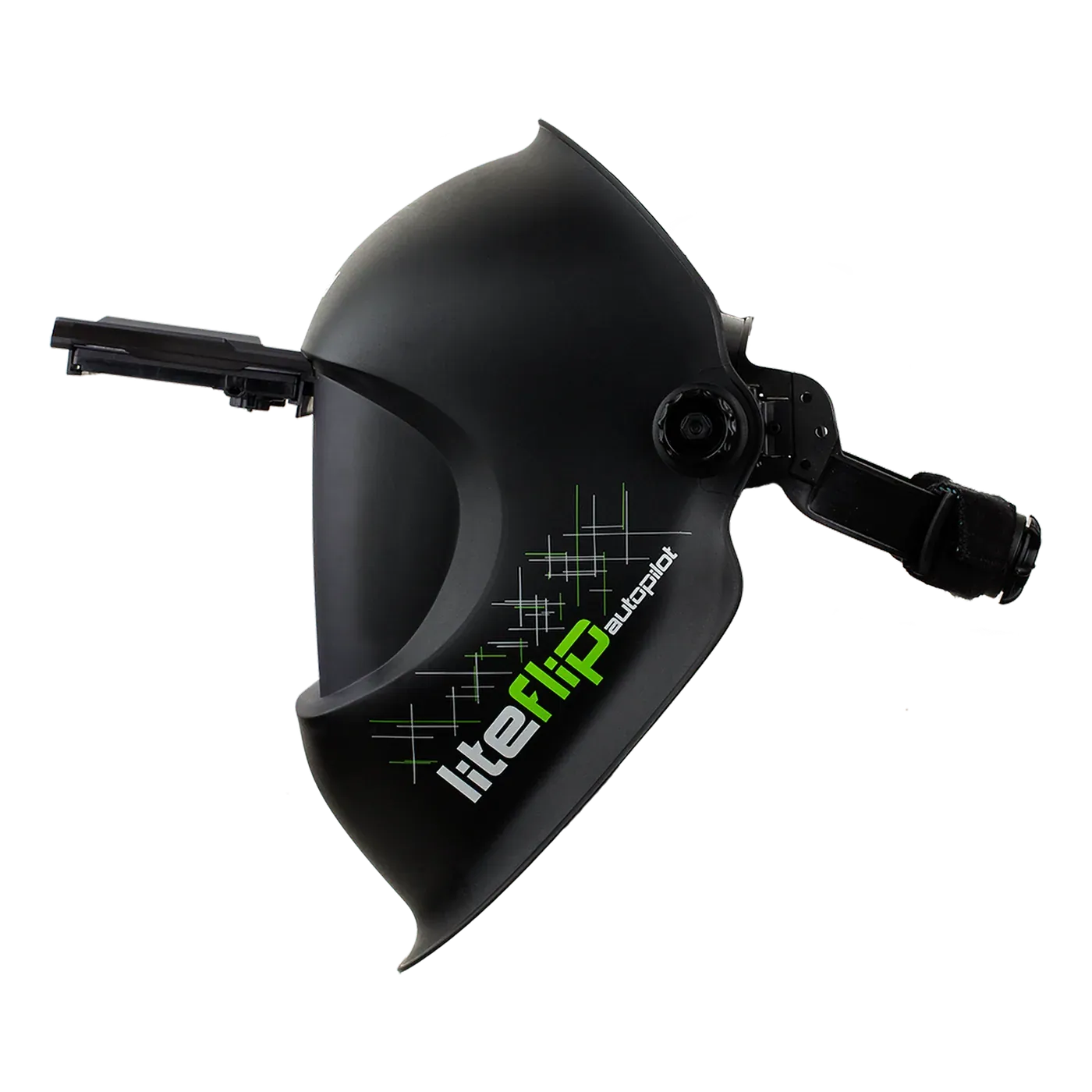 Helmet shell liteflip autopilot, black — without ADF, with headband and front cover lens