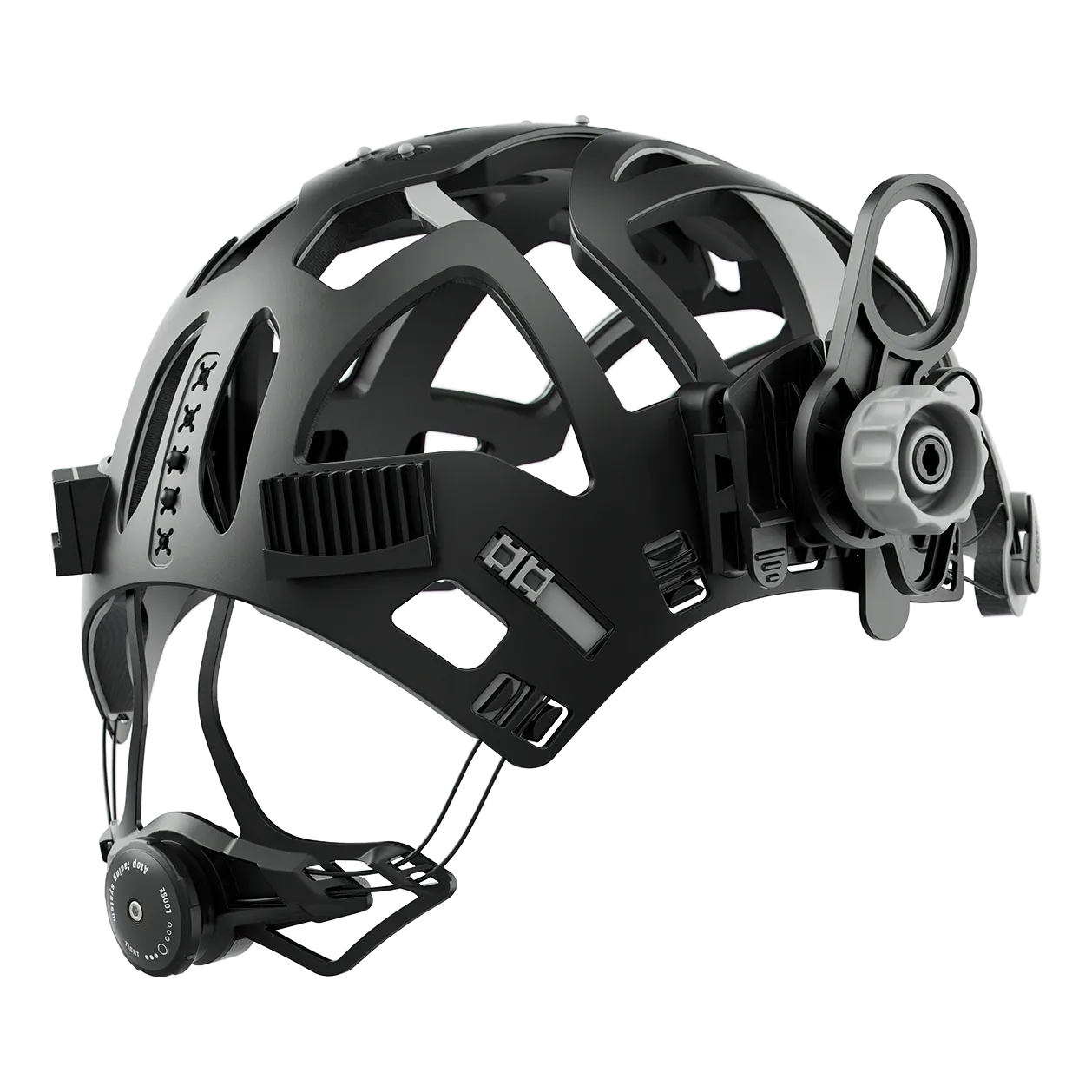 IsoFit® X headgear with integrated hard hat adapter — for panoramaxx, sphere, liteflip and Y series