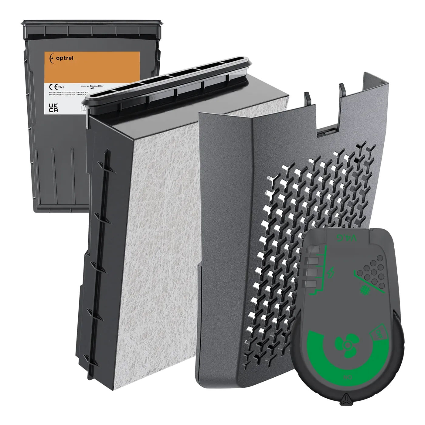 Upgrade kit A2P combination filter for swiss air (with green control panel)