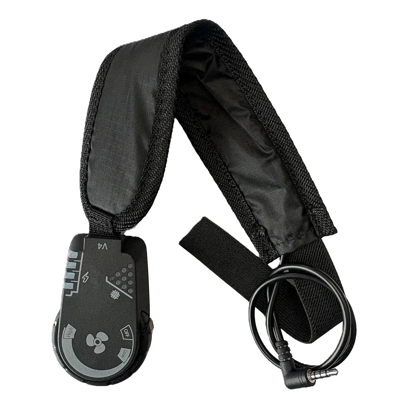 Control panel for swiss air with cable and strap, black