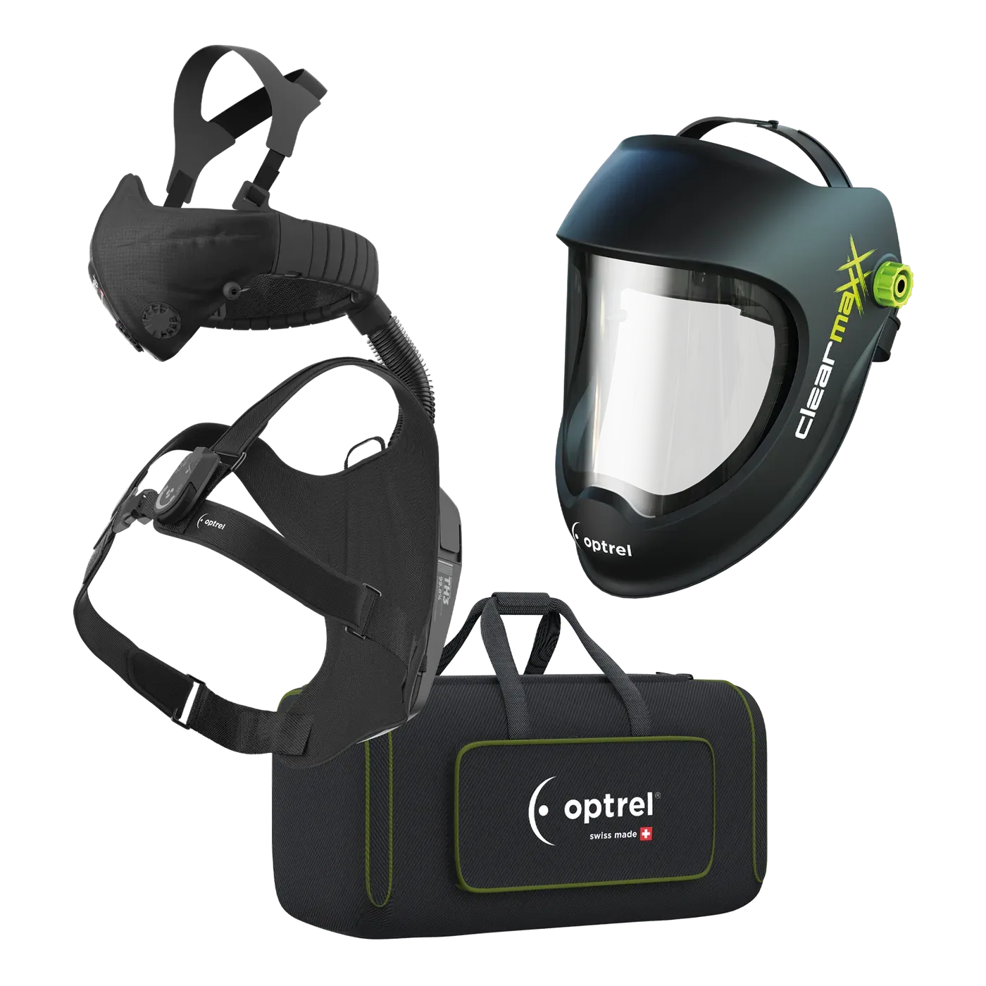Ready-to-Grind package clearmaxx + swiss air — grinding helmet with respiratory system
