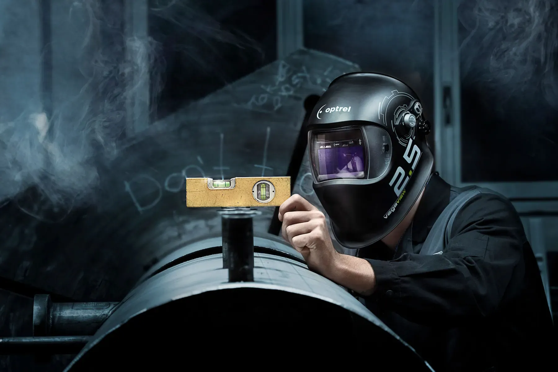 optrel vegaview2.5 PAPR — auto-darkening PAPR welding helmet with air supply — 5
