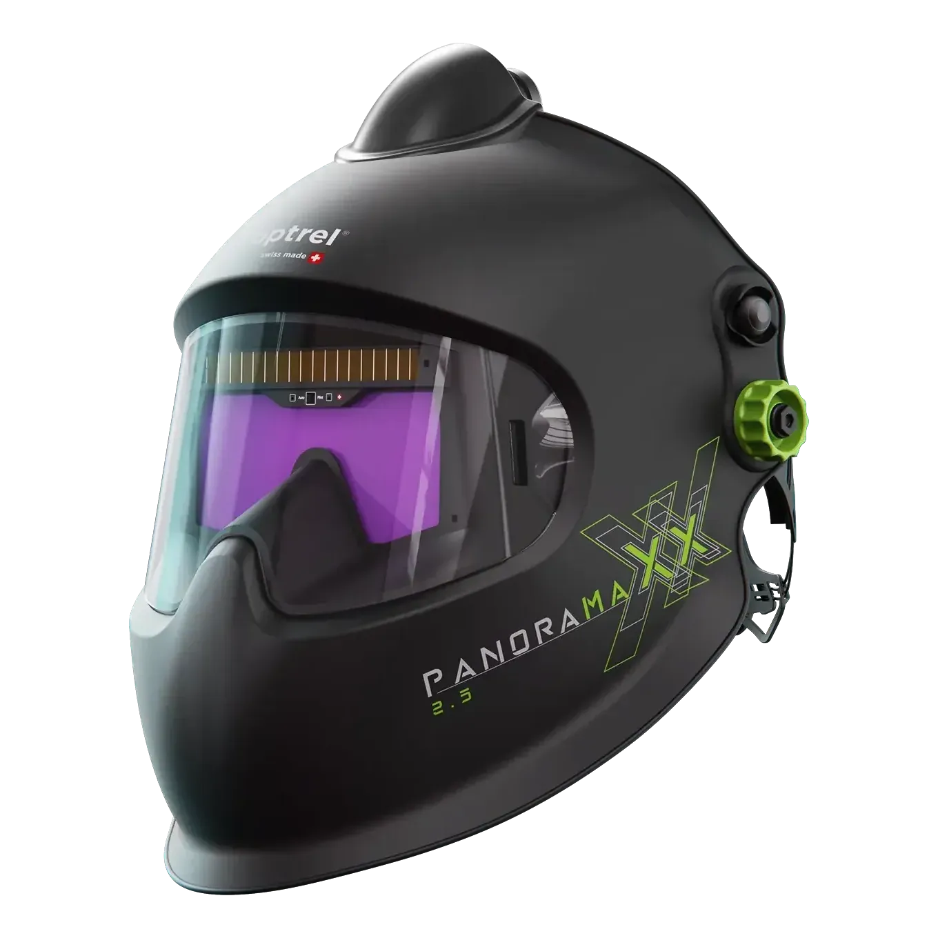 optrel panoramaxx pure air 2.5 — auto-darkening PAPR welding helmet — 2
