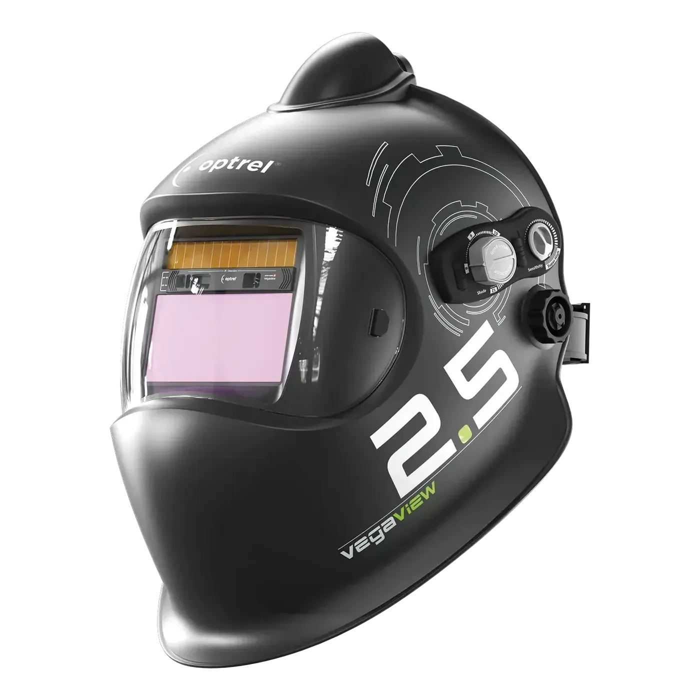 optrel vegaview2.5 PAPR — auto-darkening PAPR welding helmet with air supply — 2